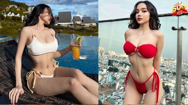 Hot girl Dương Mỹ Diện và loạt ảnh khoe hàng nóng ở Sunwin